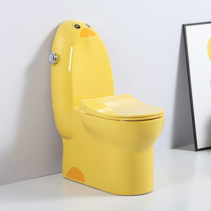 Inodoro colorido de cerámica para niños, artículos sanitarios, inodoro de una pieza - Product Image 5
