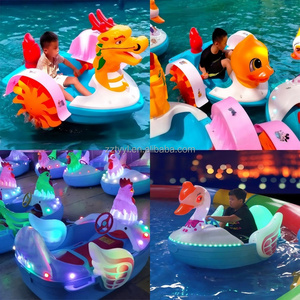 Bateaux électriques à pare-chocs aquatiques avec lumière LED, best-seller, bateaux à manivelle en forme de cygnes pour parcs d'attractions et piscines gonflables - Product Image 3