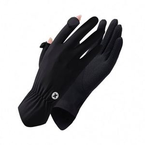 Women's Sunscreen <b>Gloves</b> Wholesale Anti-ultraviolet <b>Thin</b> Spring and Summer Anti-slip Breathable Touch Screen <b>Glove</b> - Product Image 3