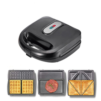 Elektrischer Waffelautomat Multifunktional Sandwich- Pizza- Donut- Panini-Gerät 220V Antihaft-Küchenkochgerät