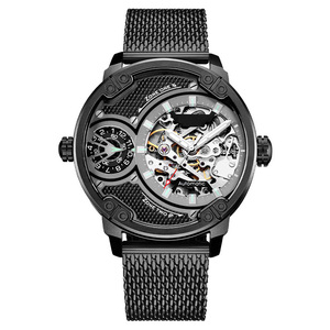 Reloj de Negocios para Hombre, Personalizado al por Mayor de Fábrica, Caja de Acero Inoxidable, Movimiento Mecánico+Quartz <span class=keywords><strong>GMT</strong></span>, Resistente al Agua - Product Image 3