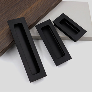 Poignée invisible encastrée en aluminium rainuré pour porte coulissante de luxe, adaptée aux armoires et tiroirs de chambre à coucher - Product Image 6