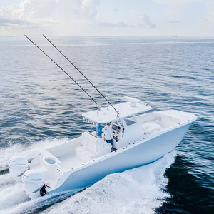 Bateau de pêche en catamaran en fibre de verre de 32 pieds de bonne qualité pour passagers et équipage à vendre - Product Image 4