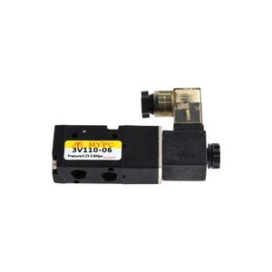 صمام لولبي من الألومنيوم يعمل بالهواء المضغوط صمام هواء لولبي هوائي مخصص DC24V/8 "Way 3V110-06 - Product Image 2