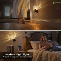 Lumière à détecteur de mouvement LOHAS 180 °   Veilleuse murale rotative avec détecteur de mouvement pour salle de bain et chambre à coucher