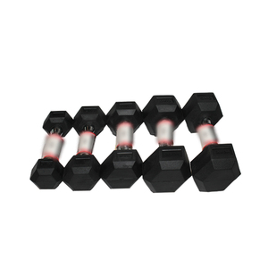 ชุดดัมเบลทรงหกเหลี่ยมทำจากเหล็กหล่อออกแบบได้ตามต้องการใช้ออกกำลังกายในยิมฝึกความแข็งแรงพร้อมอุปกรณ์ PU และยางดัมเบล - Product Image 5