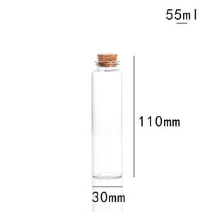 Tube de verrerie de cuisine transparent avec bouchon ou liège pour épices - Product Image 6