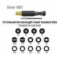 Obeng Obeng Magnetik 14 Dalam 1, Obeng Obeng Magnetik 14 Dalam 1 Berslot, Kotak, Kombo, Torx Multi-Bit