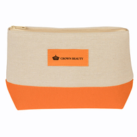 Ruthbag ALLURE Écologique Mode Cosmétique Sac De Rangement Coton Toile JUTE Pochette À Fermeture Éclair ZHEJIANG Cuir PU Cas Pierre Motif