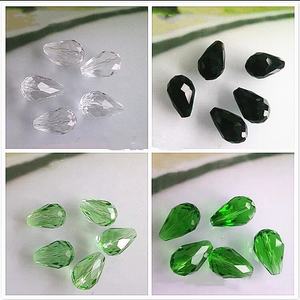 Perles de goutte d'eau à trou droit coloré bricolage vêtements accessoires de cheveux chaussures accessoires perles de cristal galvanisées - Product Image 3