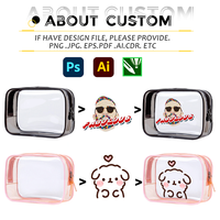 Sacs cosmétiques transparents personnalisés en gros, étuis de voyage en PVC pour femmes, cadeaux promotionnels, pochette cosmétique avec logo