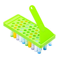 Kit de fabrication de baume à lèvres : Plateau de remplissage en plastique pour gloss, plateau de coulée de cire, spatule, racloir, 50 cavités, compatible avec les tubes de baume à lèvres de 5 ml