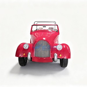 Auto Clásico Eléctrico Rojo de Techo Abierto, Vehículo Eléctrico Retro Antiguo para Recepción de Bodas, Visita a Villas y Zonas Turísticas - Product Image 1