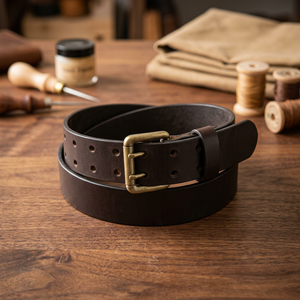 BS INTERNATIONAL NA232 Cuir de vachette véritable de qualité supérieure en laiton et acier vintage, fait main pour homme, logo personnalisé imprimé, luxe - Product Image 1