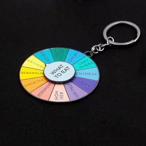 Porte-clés rotatif créatif pour prendre des décisions, Daisy Yes/No & Food Choice Spinner, porte-clés en métal pour des cadeaux amusants pour <span class=keywords><strong>les</strong></span> étudiants et <span class=keywords><strong>les</strong></span> adultes - Product Image 2