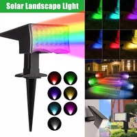Luz solar de jardín con cambio de color RGB, luz blanca cálida, impermeable, decorativa para exteriores, para patio, camino, en stock en la UE