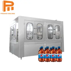 Garrafa automática de pepsi que faz refrigerante, garrafa de água de enchimento, máquina de enchimento de refrigerante carbonizada
