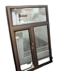 High Quality Hurricane Impact Tempered Glass Double Glazed Windows Balcony window hurricane impact open out aluminum windows