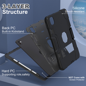 Funda Resistente para Tablet <span class=keywords><strong>iPad</strong></span> <span class=keywords><strong>Pro</strong></span> 11 Pulgadas 2024 M4 /<span class=keywords><strong>Pro</strong></span> 11\" 2025 M5 con Soporte para Lápiz, Funda Protectora de Silicona y Plástico Resistente a Golpes - Product Image 2