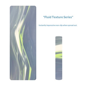 Custom Logo OEM Wholesale Fluid Texture Frosted PU Rubber Yoga Mat Double Side Non Slip Portable Fitness Dance Mat - Product Image 3