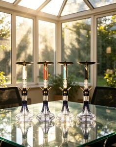 Set de Shisha de Vidrio Moderno con Logotipo Personalizado, Pipa de Aluminio para Fumar con Manguera y Cazoleta, Ideal para Regalo - Product Image 4
