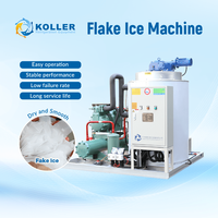 Machine à glace en flocons d'eau de mer industrielle KP05, machine à glace en flocons de neige, prix de la machine à glace en flocons pour le marché des poissons et des fruits de mer
