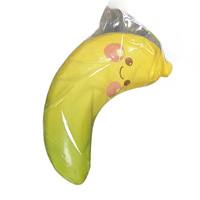 Bestverkochte PU Geïmiteerde Bananen Fruit Knijp Speelgoed Langzaam Terugverende Zachte Squishy Textuur - Perfect Voedsel-Thema Figuur Stressverlichting