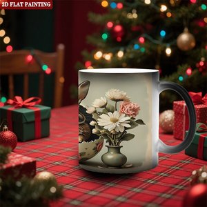 Frosted Black 11oz <b>Ceramic</b> <b>Mug</b> Heat Sensitive Blank Cup Teacher Colleague Gift - Product Image 2