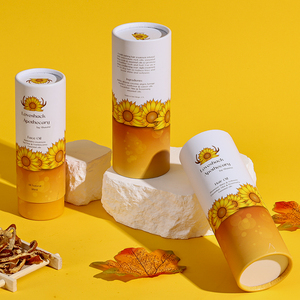Empaquetado de cilindro de grado alimenticio personalizado caja de tubo redondo tubo de papel de empuje Kraft personalizado tubo redondo - Product Image 1