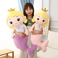 Boneka Putri Duyung Mia, Mainan Boneka Plush, Hadiah Anak Perempuan, Isi Kapas PP