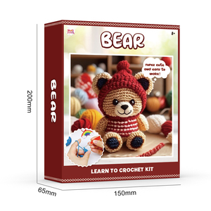The Bear Crochet <b>for</b> <b>Beginners</b> Diy <b>Knitting</b> <b>Kit</b> and Supplies Crochet Starter <b>Kit</b> <b>for</b> Adults Boys and Girls - Product Image 2