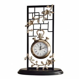 Horloge de table de prix de gros de conception merveilleuse de luxe utilisée pour le bureau et l'hôtel vaisselle horloge de table en métal à prix réduit - Product Image 1