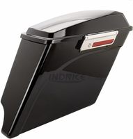 Sacoches latérales extensibles noires vives de 5 pouces avec couvercles et serrures pour modèles Harley Touring 1993-2013