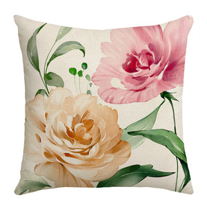 Floral Design Polyester Throw <strong>Pillow</strong> <strong>Case</strong> for Home and Hotel Cushion Covers with Love Theme - Product Image 3