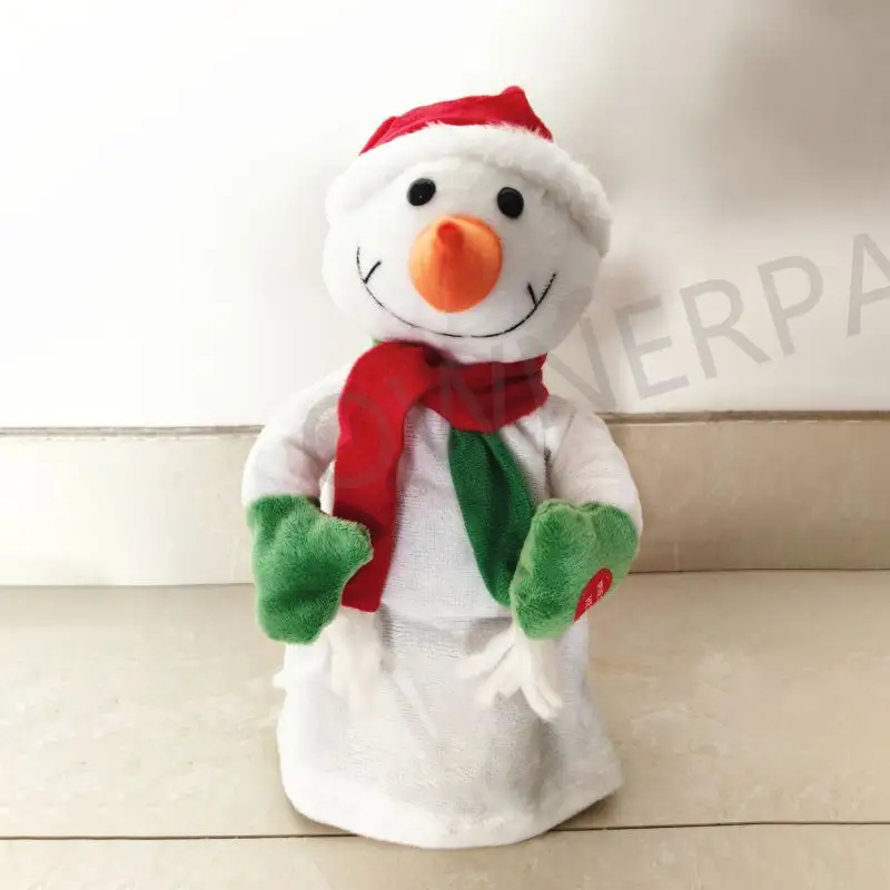Pupazzo di neve elettrico figure di Natale Animatronic all'aperto animate decorazioni natalizie per le festività natalizie