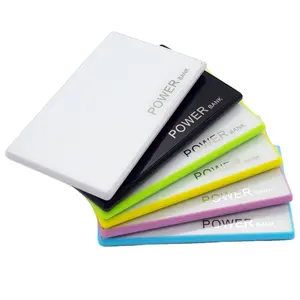 Factory price wholesale cheap price HV-PB041 custom Ultra Slim Credit Card mobile charger Power Bank 2200mAh with Built in Cable