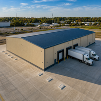 Bâtiment d'entrepôt en acier pour la distribution de pièces automobiles, système de charpente en acier galvanisé à travée large