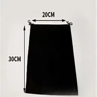 Sac à cordon étanche à la poussière à coudre manuelle de petite taille Sac en polyester noir Pochette pour câble de données pour casque