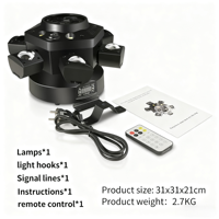Productos Populares Directo de Fábrica, Luz Láser de Cabeza Móvil de 6 Ojos, RGBW DMX512, Iluminación LED para Discoteca y DJ