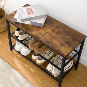 Una combinación de perchero y banco para zapatos para la entrada, la sala de estar y uso doméstico, un perchero para bolsos y zapatos, y un - Product Image 4