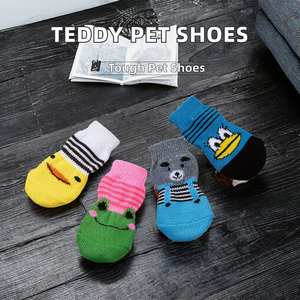 JOYSING Sepatu Anjing Kecil Lucu untuk Musim Dingin, Anti-Selip, Motif Beruang Teddy, Penutup Kaki Hangat (Bahan Polyester) - Product Image 2