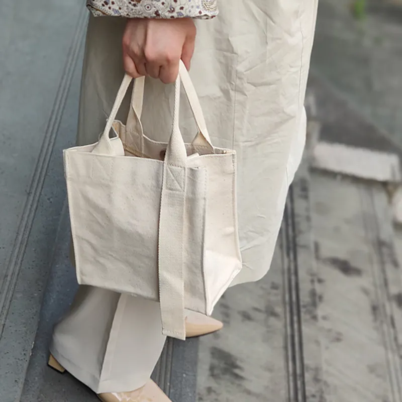 Custom Blank Canvas Small Hand Bags Handbags Women Casual Single Strap Shoulder Sling Bags