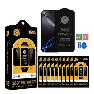 ฟิล์มกระจกนิรภัยกันรอยแบบโค้ง 360 องศา ป้องกันการมองลอก รุ่น Golden Diamond สำหรับ <span class=keywords><strong>iPhone</strong></span> 18 17 16 15 14 13 12 <span class=keywords><strong>11</strong></span> <span class=keywords><strong>Pro</strong></span> - Product Image 4