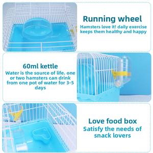 Petite Cage Rurale Cage pour <span class=keywords><strong>Hamster</strong></span> Cage pour oursons Cage pour animaux de compagnie Cage pour animaux de compagnie Cage pour <span class=keywords><strong>hamster</strong></span> portable à couche unique - Product Image 5