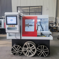 Machine de tournage CNC pour la réparation et le redressage de jantes en alliage, avec découpe diamantée horizontale