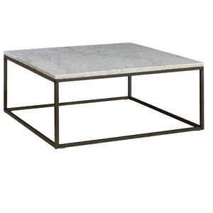 Hot Selling Modern Minimalist <b>Black</b> <b>Marble</b> Top <b>Coffee</b> <b>Table</b> with Iron Frame Decorative Eco-Friendly for Bedroom Living Room Use - Product Image 1