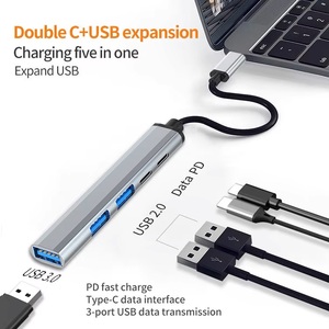 5 in 1 Multifunctional Hub 1 Port Usb3.0 2 Ports <b>Usb</b> 2.0 PD65W 5 Ports <b>USB</b> Hub for PC Mobile <b>Mouse</b> and Keyboard - Product Image 1