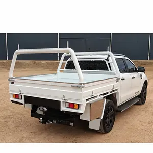 2024 new General Purpose aluminum Powdercoat Dual/Single/Extra Cab ute tray/canopy with trundle drawer & drop down sides