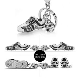 Crystal Football Soccer <b>Shoes</b> Rhinestone Keychains for Car Purse Bag Buckle Pendant Keyrings Key Chains Women Men Gift - Product Image 6