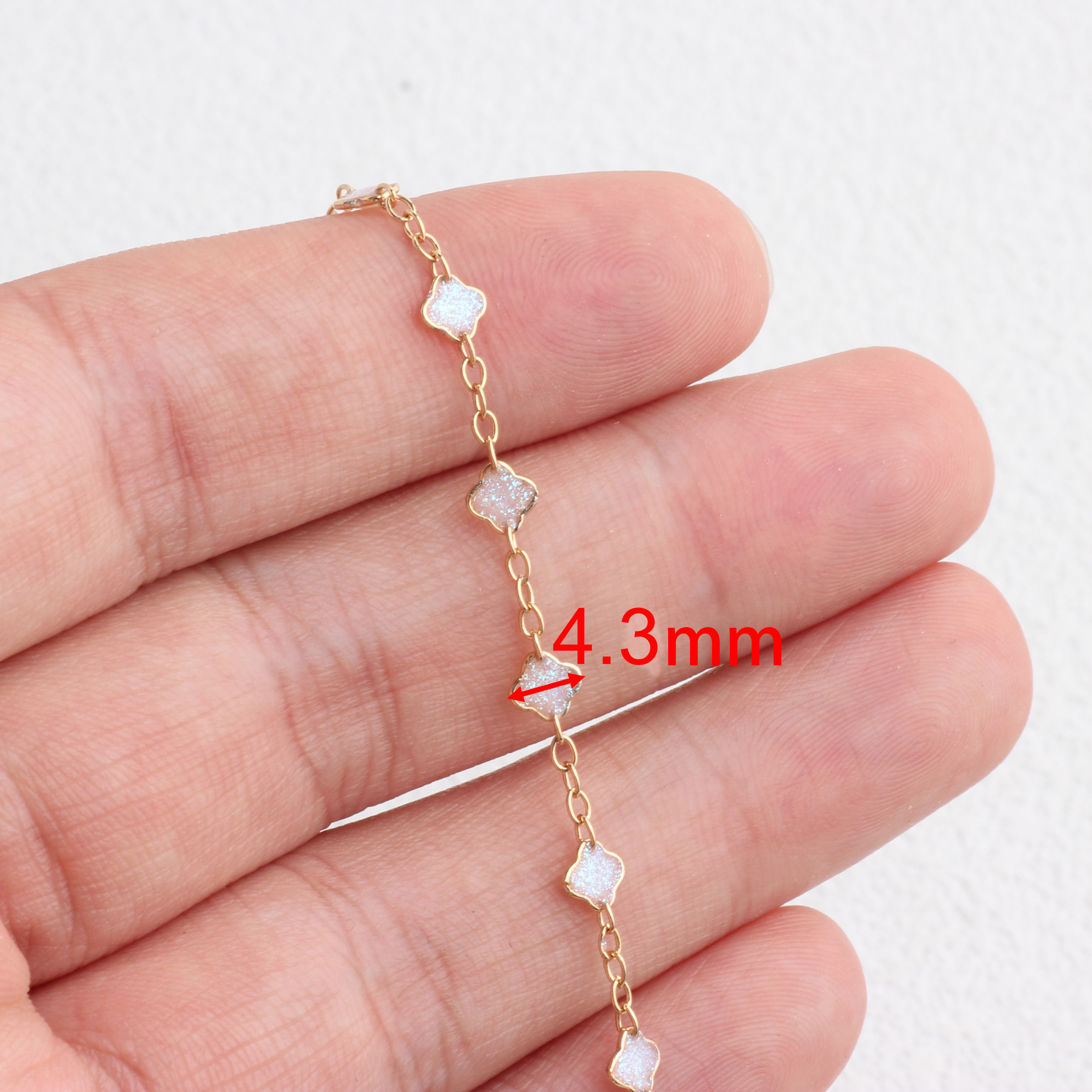 Plaqué Or 14K LK26GFL-43 Blanc